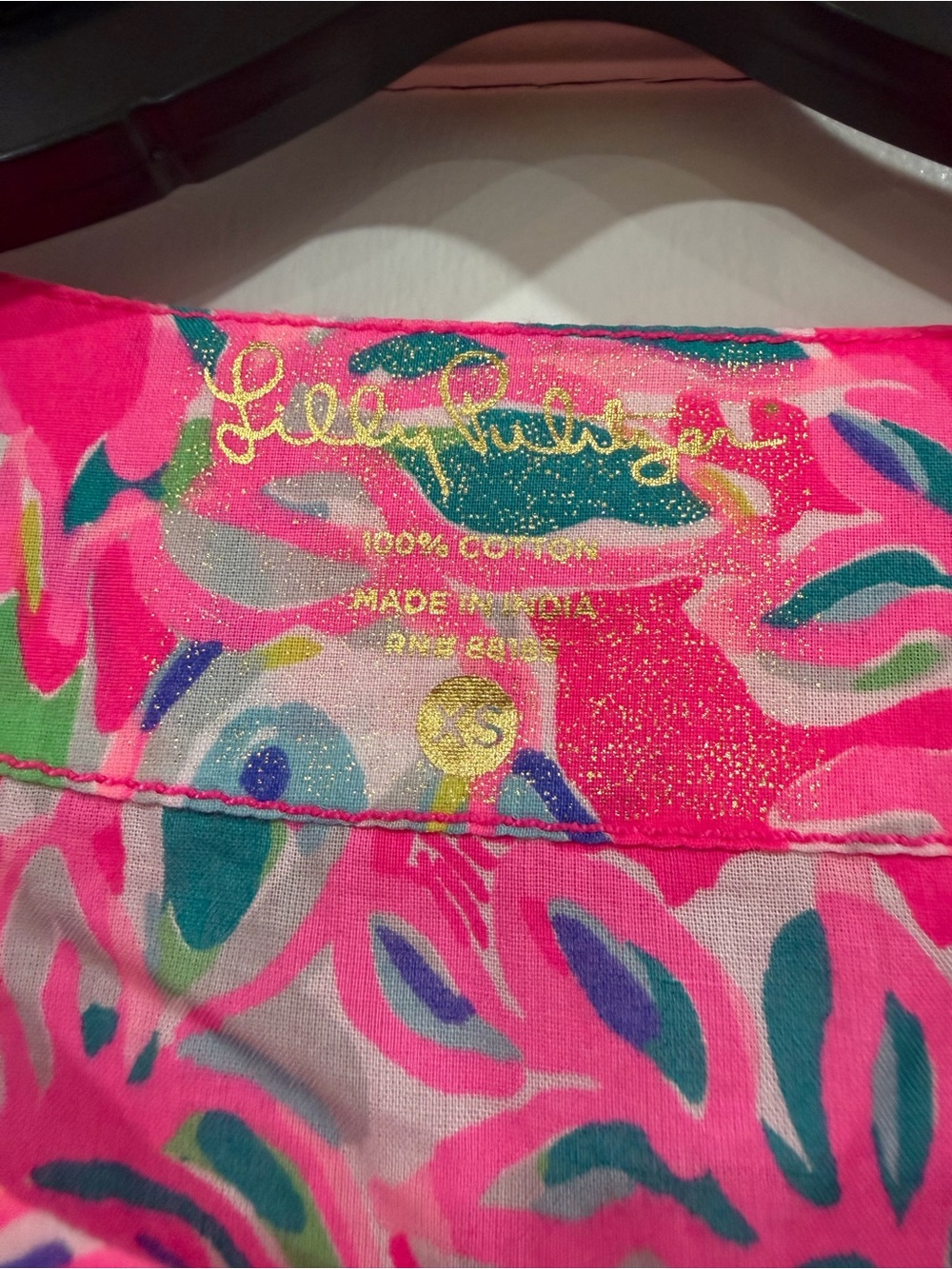 Lilly Pulitzer Hot Pink Tropical Parrot Tunic XS - Picture 3 of 10